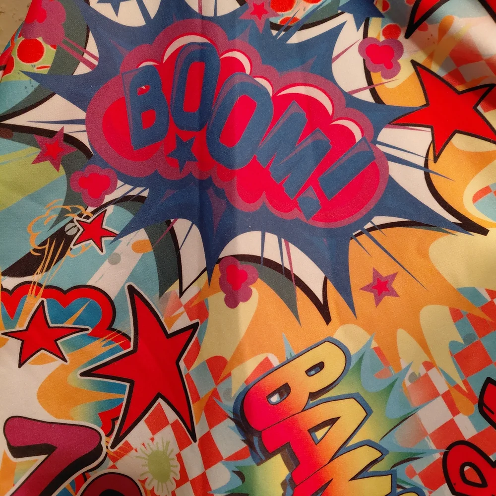 Rue21 Multicolor Comic Print Skater Skirt - Picture 4 of 6